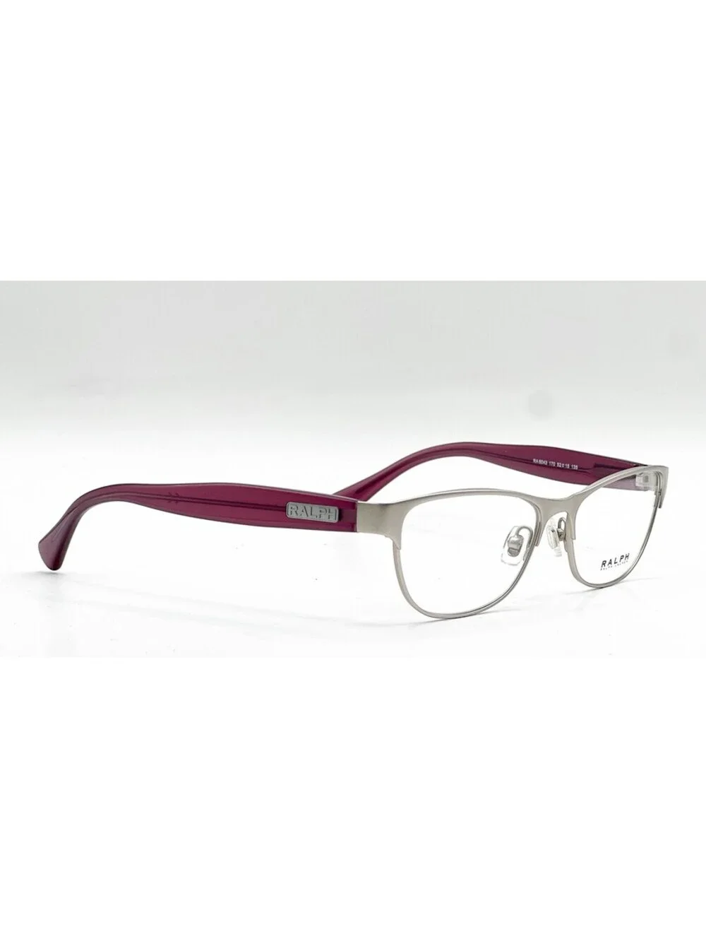 Ralph Lauren RA 6043 170 Purple Satin Silver Square Eyeglass Frames 52-15-135